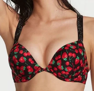 Victoria's Secret gepolstertes Bikini-Oberteil Schwimmen Strass-Träger 32C  - Bild 1 von 14