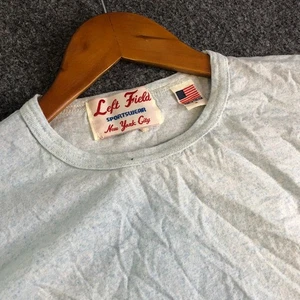 Left Field Sportswear New York City Shirt Mens Medium Turquoise Blue Crewneck - Picture 1 of 8