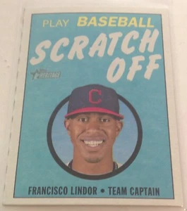 2019 TOPPS HERITAGE SCRATCH OFF #12 FRANCISCO LINDOR SCHEDA INSERTO - Foto 1 di 1