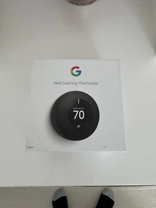 Nest 3rd Generation Learning Black Programmable Thermostat T3016US - Picture 1 of 2