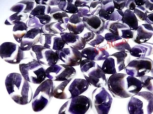 Purple Amethyst Lace Agate Cabochon Natural Gemstone Wholesale Lot 500Cts/11pcs - Picture 1 of 7