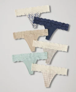 4 Pack Women Lace Panties Lingerie Knickers Thongs G-Strings US ( Multi Colour ) - Picture 1 of 16