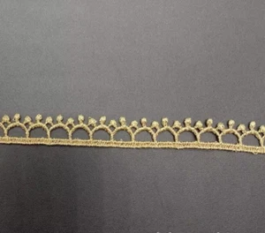 1/2-inch-wide gold metallic color trim ribbon price per yard - Picture 1 of 3
