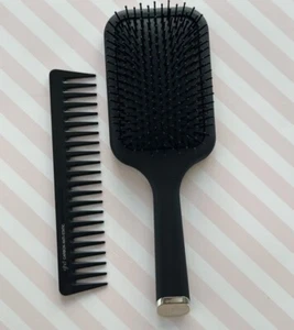 GHD THE ALL ROUNDER PADDLE BRUSH IN BLACK & THE COMB OUT DETANGLING COMB - Picture 1 of 1