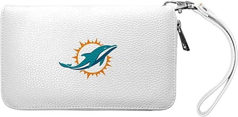 MIAMI DOLPHINS---7 1/2" WRISTLET ---CLUTCH PURSE Cover