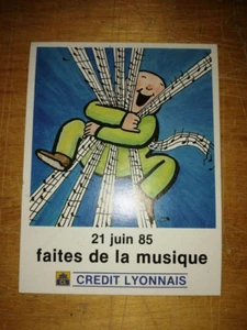 AUFKLEBER STICKER ILLUSTR TOMI UNERER MUSIK MACHEN 1985 - Bild 1 von 1