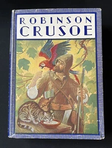 The Life & Adventures of Robinson Crusoe by D Defoe—1938—HC/DJ/Illus—Windermere - Picture 1 of 13