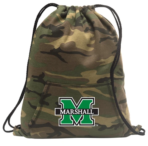 Marshall University Backpack CAMO MARSHALL Drawstring Bag Pack COOL HOODY DESIGN Cover