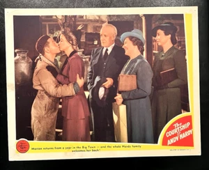 IL CORTEGGIAMENTO DI ANDY HARDY ORIGINALE 1942 LOBBY CARD, MICKEY ROONEY, DONNA REED - Foto 1 di 1