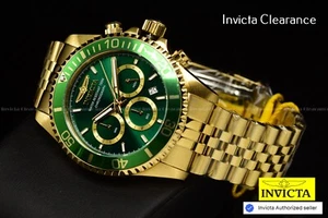 Reloj Invicta Para Hombres 43mm Pro Diver TITAN Cronógrafo Esfera Verde JUBILEE Tono Dorado SS - Imagen 1 de 10