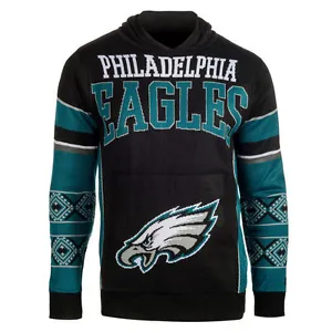 Forever Collectibles Philadelphia Eagles Big Logo Ugly Sweater Pullover Hoodie - Picture 1 of 2