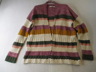 Suéter Cárdigan Texturizado Rayas Suave Surroundings Talla M Algodón Cottagecore Cómodo Foto 1 de 4