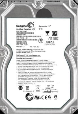 Hard Drive Seagate Barracuda LP ST32000542AS 2TB 5900RPM 32MB SATA II 3.5'' - Image 1 of 3