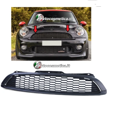 MINI R55 R56 R57 R58 2006-2013 Griglia Calandra Mascherina ABS Nera opaco - Immagine 1 di 4