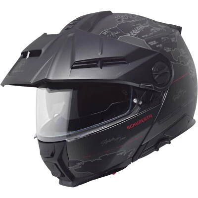 Motorrad Helm 61 (XL) - Schuberth E2 Atlas Klapphelm -schwarz-anthrazit-rot matt - Bild 1 von 4