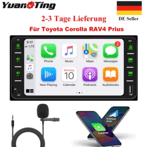 Car Autoradio Carplay Android Auto Navi RDS BT FM Für Toyota Corolla RAV4 Prius - Bild 1 von 15