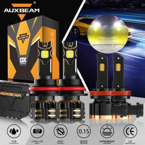 For Chevrolet Cobalt 2005-10 AUXBEAM Canbus LED Headlight White Fog Light Yellow - Picture 1 of 12