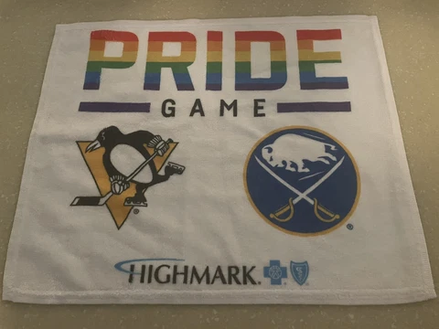 Pittsburgh Penguins Buffalo Sabres 11-16-2021 Pride Game Rally Towel SGA Promo Cover