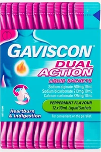 Gaviscon Dual Action Liquid Sachets for Heartburn & Indigestion Relief, 0.156 kg - Picture 1 of 8