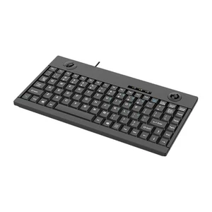 88Key USB Wireds Keyboards With Trackball Mouse 3 Key Ergonomic Waterproof for - Picture 1 of 8