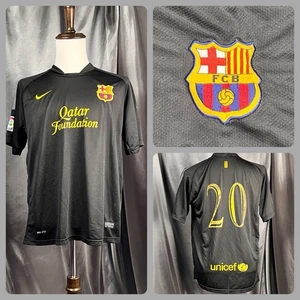 Camiseta de fútbol visitante original rara del Barcelona 2011/2012 para hombre L #20 - Imagen 1 de 13