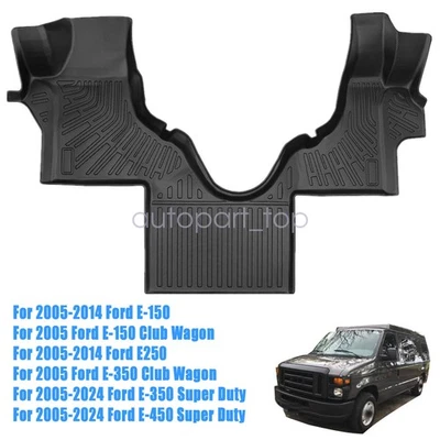 Alfombrillas TPE forro delanteras 1 pieza para Ford Econoline 2005-2025 todo tipo de clima negras Foto 1 de 4