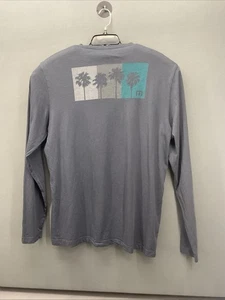 TRAVIS MATHEW Men’s Dark Gray Palm Tree’s Long Sleeve T-Shirt XL - Picture 1 of 7
