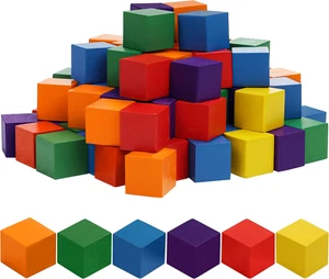 Cubi Colorati (Confezione Da 100) - 1,5 X 1,5 X 1,5 Cm - Cubi Legno Naturale in  - Foto 1 di 12