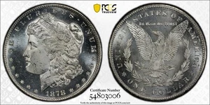 1878 S Morgan Silver Dollar PCGS MS-64 PL OBVERSE - Picture 1 of 1