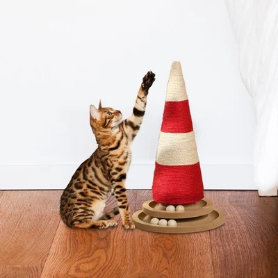 Cat Scratching Post Cone for Indoor Cats Home Decor Grind Claw Climbing Pole - Image 1 of 4