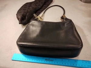 Vtg Tom Ford Era Gucci Black Calfskin Leather Hobo Shoulder Bag - Picture 1 of 17