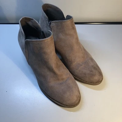 Fergie Boots Womens 8 M Bianca Casual Side Zip Ankle Tan Bootie - Image 1 of 4