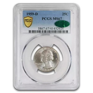 1959-D Washington Quarter MS-67 PCGS CAC - Picture 1 of 3