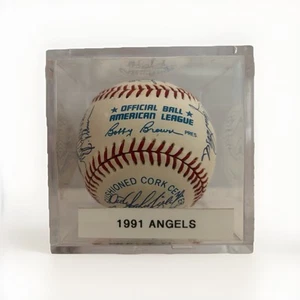 1991 California Angels Team Signed OAL Rawlings Baseball - 24 Signatures - Picture 1 of 9