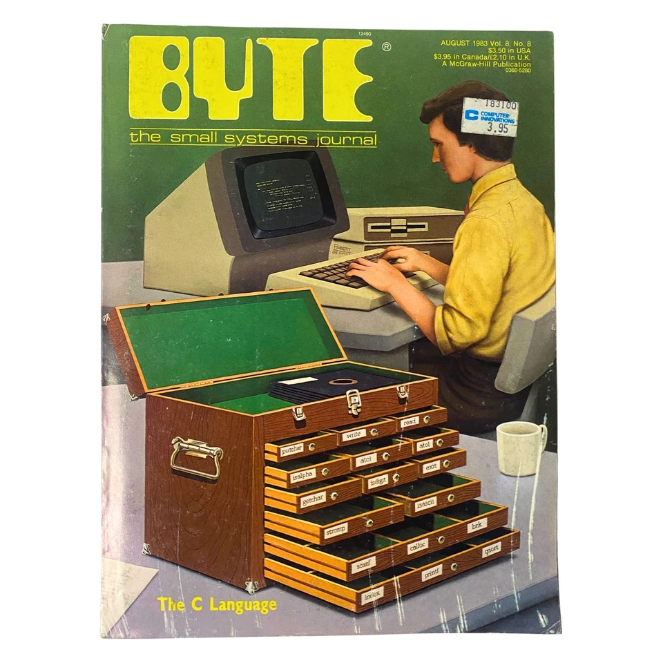 Byte Magazine August 1983 Vol 8 No. 8 The C Language  - Image 1 of 3