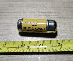 Vintage Helen J. Caswell Winona Minnesota Advertising Pocket Sewing Kit - Imagen 1 de 5
