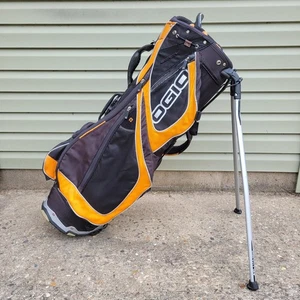 Ogio Grom Stand Golf Carry Bag 8 Way Divider With Dual Strap Orange And Black - Picture 1 of 21