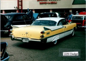 1959 Dodge Royal hardtop REAR auto car show color photo 3.5x5 FREE SHIPPING - Picture 1 of 2