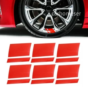 6 Pcs Universal Reflective Car Wheel Rim Decal Sticker Vinyl Fit Dodge Charger - Picture 1 of 7