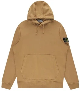 Stone Island Garment Dyed Fleece Hoodie 'Dark Beige' 64151 SIZE SMALL - Picture 1 of 2