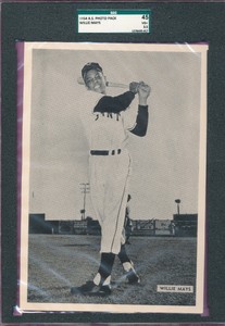 SGC 3.5 VG+ 1954 ALL-STAR PHOTO PACK WILLIE MAYS HOF GRADED VERY GOOD PLUS TPHLC