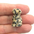 Gemstone Dog Hand Carved Ornament Quartz Jasper Kambaba Tiger Eye Dalmatian