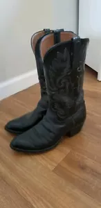 BOTAS DE VAQUERO LUCCHESE negras para hombre talla 8,5 D EE. UU. VAQUERO 8 1/2 - Imagen 1 de 7