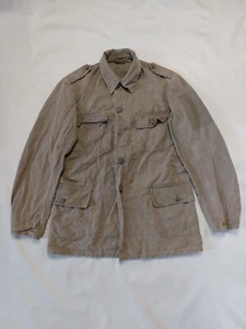 Vintage 40s Swedish Army М39 field Jacket 1940s Military faded overshirt WW2 Era - Picture 1 of 23