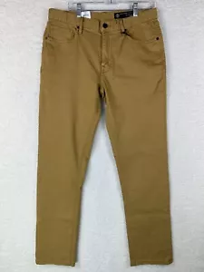 Roark Jeans Mens 34x32 Brown Slim Straight Leg Stretch Casual Denim Pockets - Picture 1 of 11
