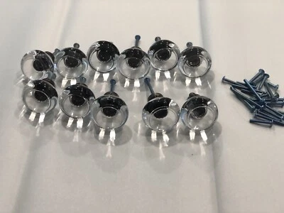 Perillas de vidrio para muebles o tiradores de gabinete once en total con tornillos adicionales Foto 1 de 3