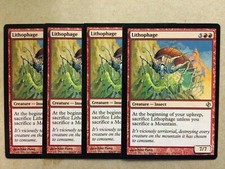 MTG 4x Lithophage Duel Decks Venser vs Koth Magic the Gathering Card x4 NM