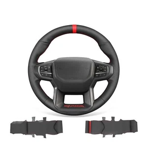 Hand Stitching DIY Leather Steering Wheel Cover for Ford Ranger Raptor 2023-2024 - Picture 1 of 9