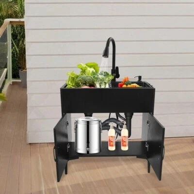 Fregadero de lavandería de acero inoxidable con fregadero con grifo flexible Foto 1 de 4