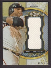 2013 Topps Triple Threads Unity Relics #TTUJR-PS2 Pablo Sandoval Jersey 09/36